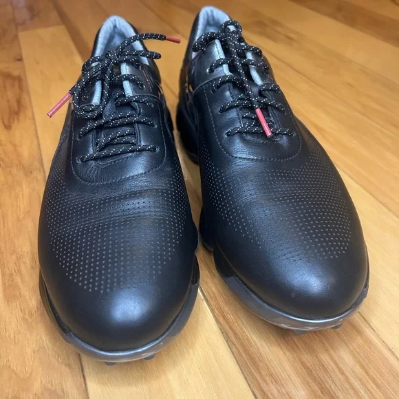 Johnston & Murphy Waterproof Golf XC4 GT2 Luxe-Throat Black Leather Men’s Shoes - Picture 4 of 15